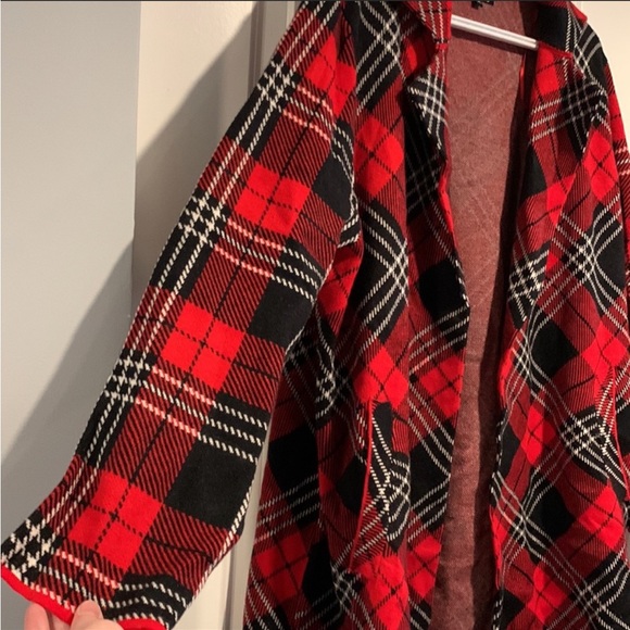 Orange Fashion Village, Open, Front, Plaid, Jacket. - Picture 3 of 11